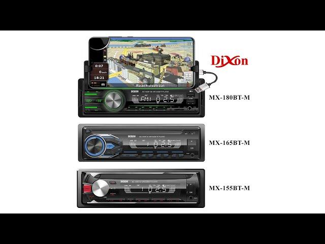 Обзор автомагнитол Dixon. Модели MX-155BT-M, MX-165BT-M, 180BT-M