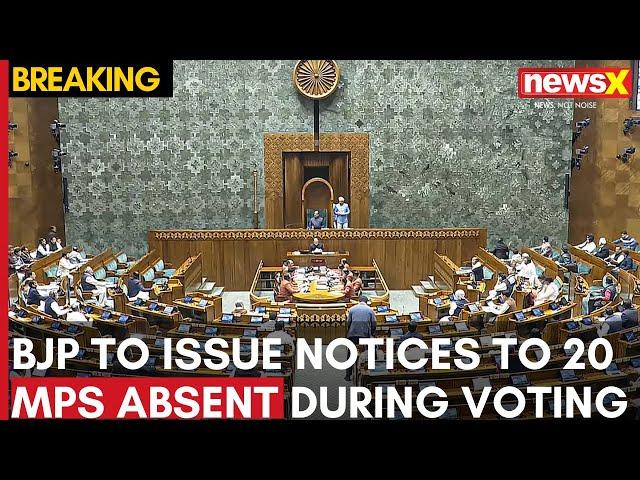 BJP to Issue Notices to 20 MPs Absent During 'One Nation' Voting: Sources | NewsX