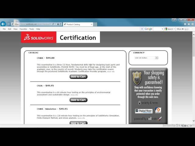 Certified SolidWorks Associate (CSWA) Tutorial | Purchasing The Exam