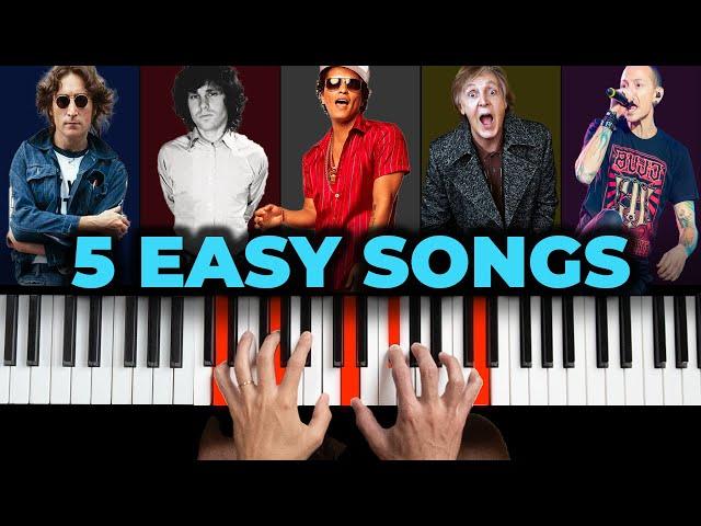 5 Easy Songs to Play on piano for Beginners (with PDF)