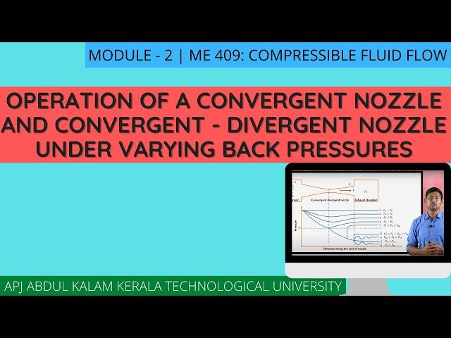 Operation of a convergent nozzle and convergent - divergent nozzle under varying back pressures