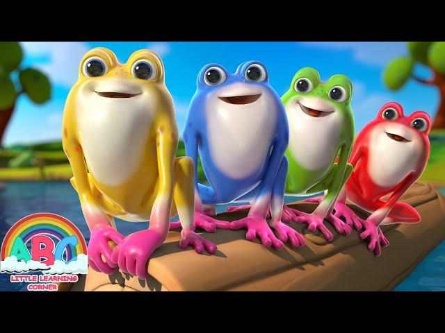 Five Little Frogs Diving in Pond | Nursery Rhymes & Kids Songs | Abc Little Learning Corner