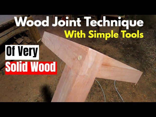 Wooden corner joints with simple tools for make simple table | Woodworking