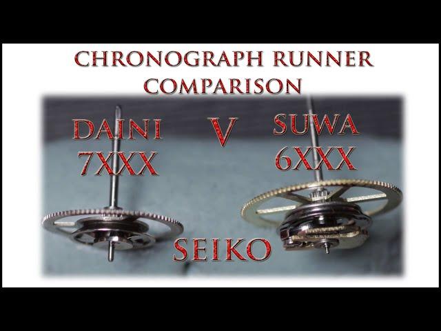 Seiko 613X & 70XX Chronograph Runner Comparison Suwa & Daini