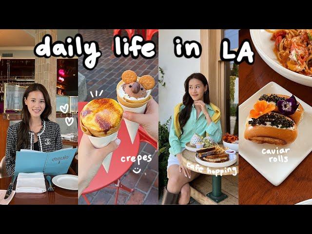 weekly vlog  upcoming europe trip, creme brûlée crepe, trying escargot, infinity room, exploring LA