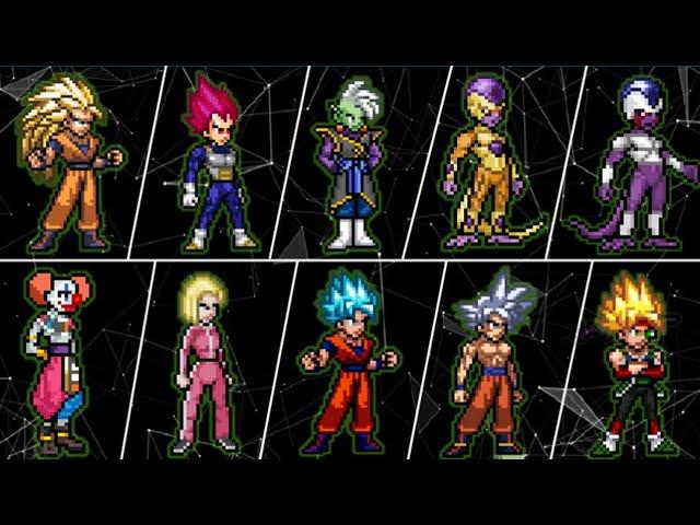 All Transformations | All Super Ultimate Attacks Dragon Ball V1.1 | Forms - MUGEN