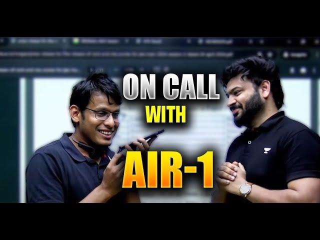 AIR 1 - JEE Main 2024 | NilKrishna Gajare Live On Call 