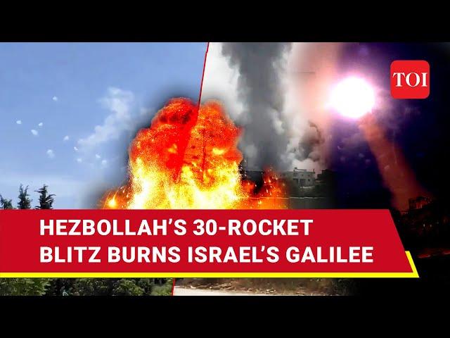 Massive Fires In Israel As Hezbollah Launches Dozens Of Rockets Toward Upper Galilee | Watch