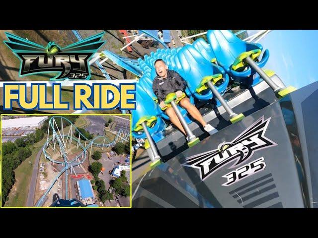 Fury 325 roller coaster FULL RIDE - Carowinds - North America’s Tallest & Fastest Giga Coaster