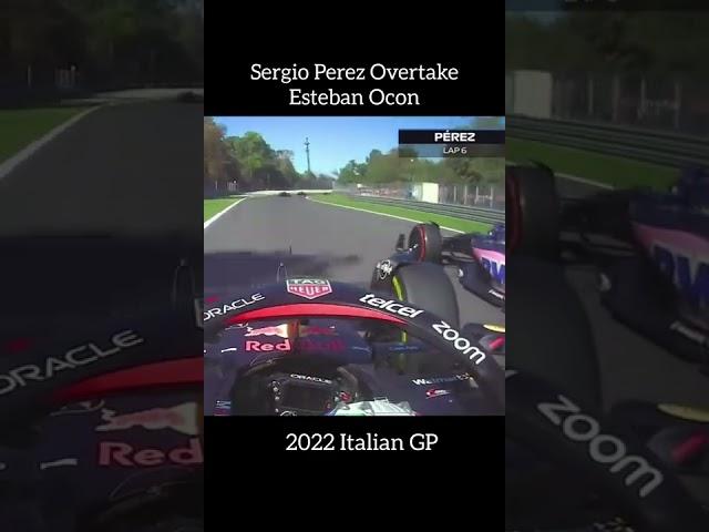 Sergio Perez Trying To Overtake Esteban Ocon | 2022 Italian GP