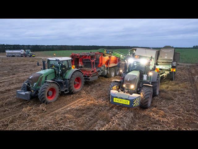 Harvesting Potatoes 4X Fendts & Blum Crop Cart