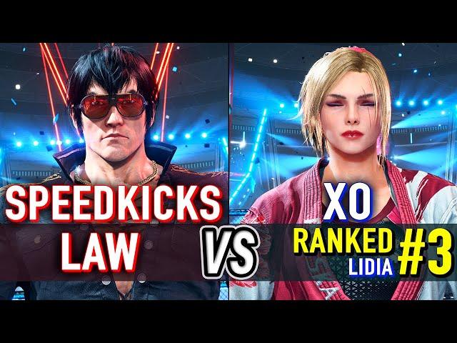 T8  SPEEDKICKS (Law) vs XO (#3 Ranked Lidia)  Tekken 8 High Level Gameplay