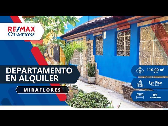 Departamento En Alquiler - Miraflores || RE/MAX Champions Perú