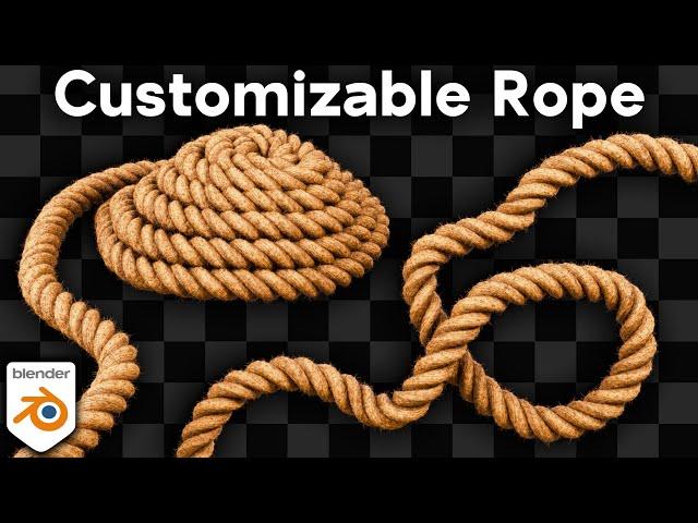 Customizable Rope - Geometry Nodes (Blender Tutorial)