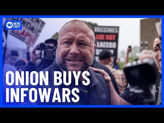 The Onion Buys Alex Jones' Infowars Platform With Backing Of Sandy Hook Families | 10 News First