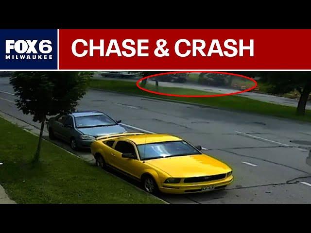 Milwaukee police chase, crash caught on camera; 6 people arrested | FOX6 News Milwaukee