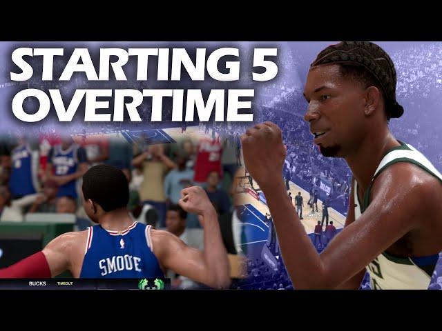 NBA 2K25 Starting 5 - Overtime 76ers vs Bucks!