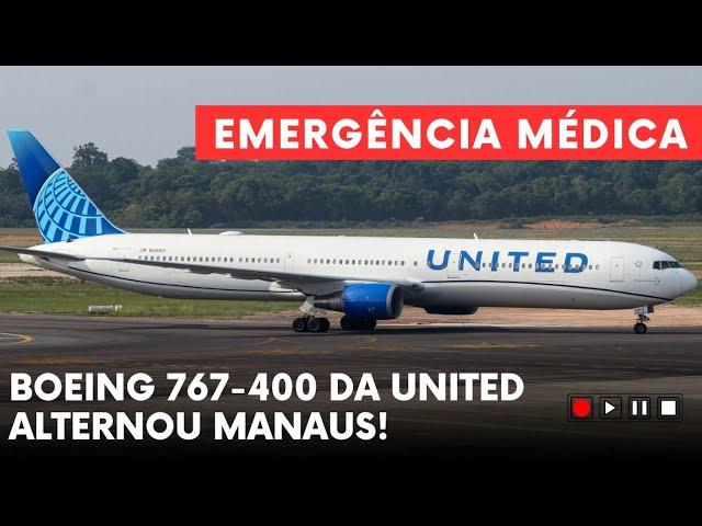 Passageiro com sinais de ataque cardíaco, avião da United faz pouso de emergência em Manaus