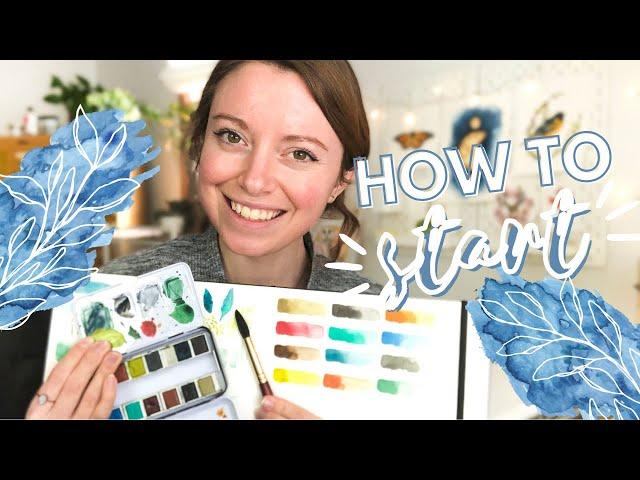 The Very FIRST Watercolor Lesson for Beginners | Watercolor Painting for Beginners - Lesson 1