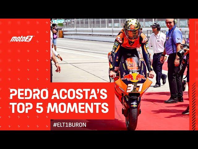 Pedro Acosta's Top 5 Moments!  | 2023 #Moto2 World Champion