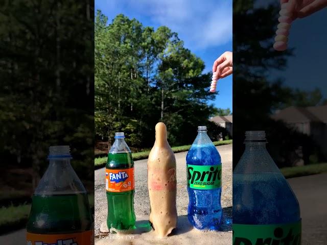 Popular Coke Sodas Vs Mentos 36 (IN REVERSE) #satisfying #experiment #asmr