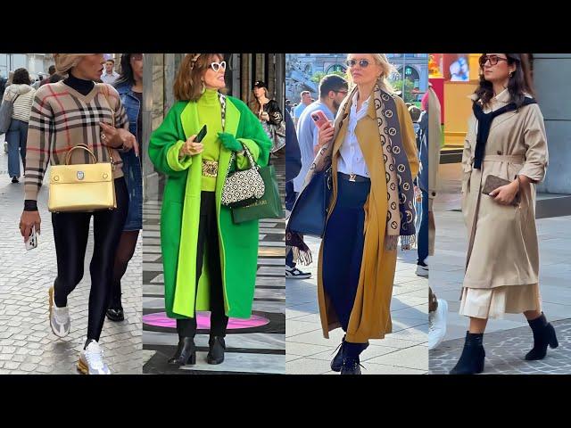 MILAN STYLISH FASHION OCTOBER 2024 | WHAT IS IN TREND IN ITALIAN STREET STYLE | ITALIAN FALL OUTFITS