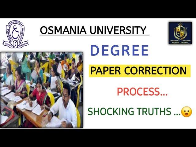  PAPER CORRECTION PROCESS || OSMANIA UNIVERSITY || SHOCKING FACTS 🫣  || DEGREE  @shivanipallela