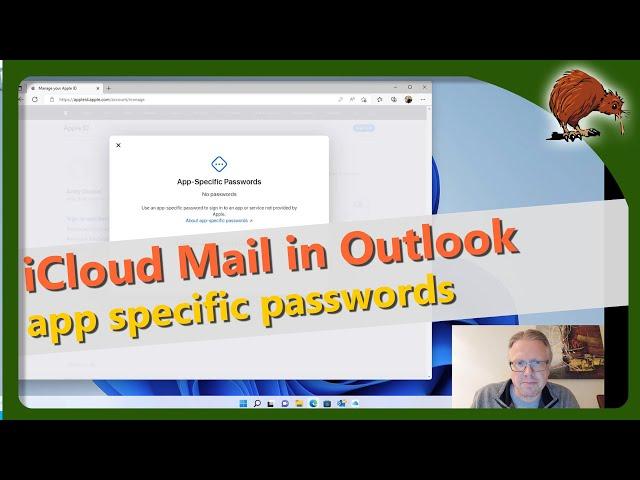 Setup iCloud Mail in Outlook with App-specific passwords