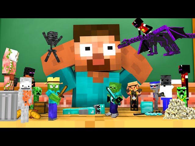 Monster School : Tiny Poor Vs Rich Challenge - Minecraft Animation