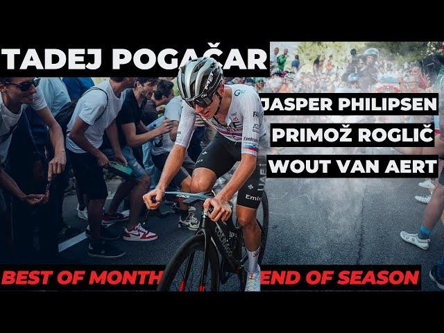 EPIC CYCLING BATTLES | Tadej Pogačar & Wout van Aert & Primož Roglič & Jasper Philipsen