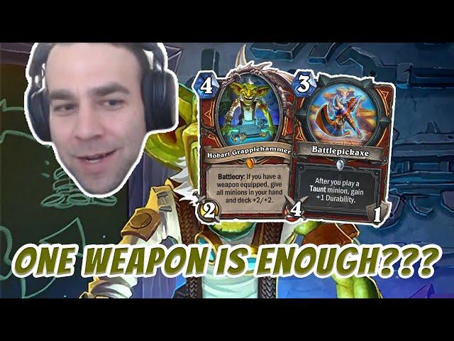 Hobart Grapplehammer and ONE Weapon Warrior Goes High Wins?!?!? - Hearthstone Arena