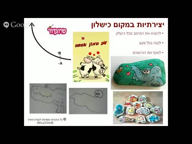 איך להיעזר בחשיבה יצירתית כדי להצליח בחיים ולהימנע מכשלונות   הרצאות מאת עמית אופיר