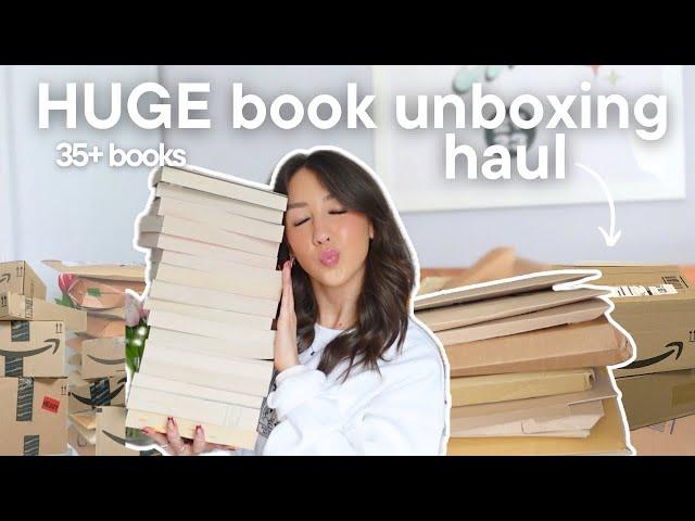 huge book unboxing haul 35+ books