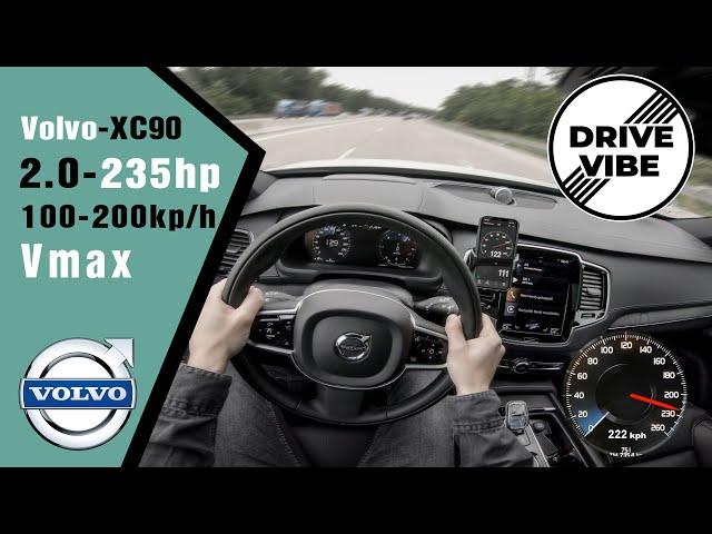 [4k] Volvo XC90 (2020) - B5 Diesel mildhybrid - 235hp - POV - Autobahn - Top Speed - 100to200