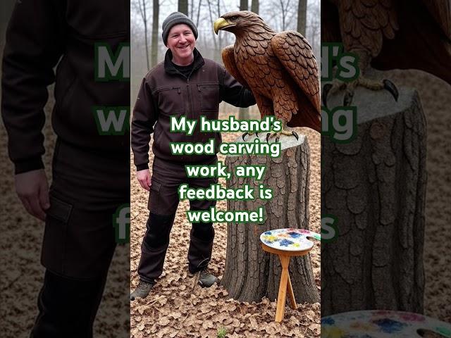 My husband's wood carving work, any feedback is welcome!
