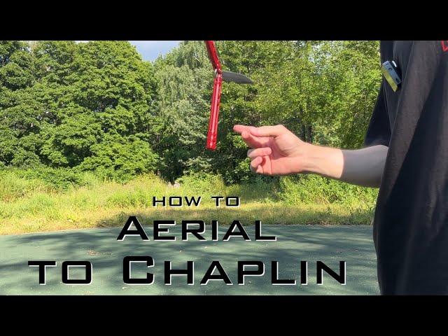 Aerial to Chaplin - Обучение среднему трюку на ноже бабочке | #flipping