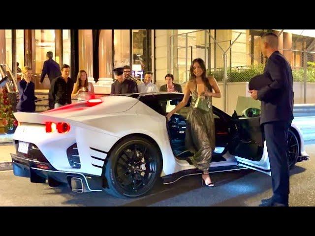 CHARLES LECLERC Arrives with his Ferrari 812 Competizione Aperta | McLaren SENNA GTR | SUPERCARS