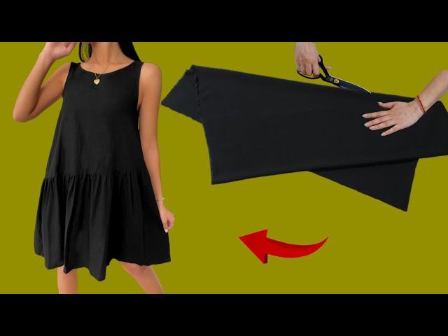 WOW️Only 1 meter fabric Summer Stylish Dresses Cut and Sew in 10 Minutes  Summer Trends Dresses