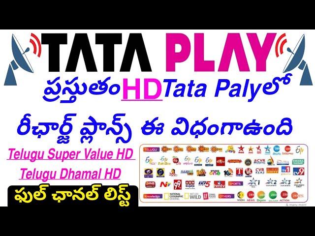 Tata play Recharge HD box recharge plans full details telugu #trending #tasty #tataplay #tatasky 