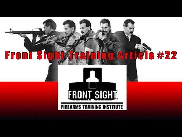 Front Sight Training Article #22-Chamber Check-Magazine Check-Handgun Video Training-Gun Handling