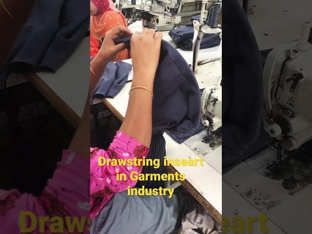 How to inseart drawstring in garments industry #ie #rmg #solution #method #development