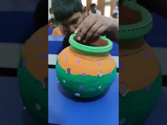 SUDARSHANAM BAL VIDHALYA// MATKI DECORATION// Aangan aur aanchal