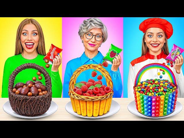 Me vs Grandma Cake Decorating Challenge | Edible Battle by Multi DO Challenge