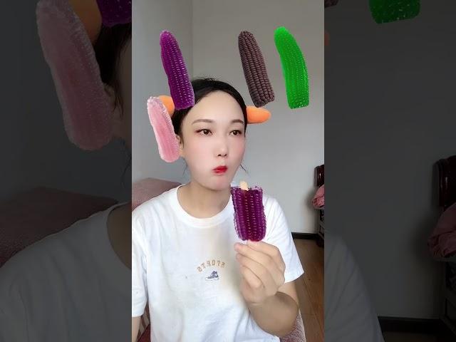 Colorful food color series corn jelly lotus root powder