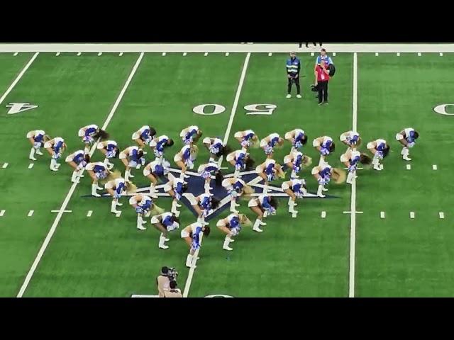 Dallas Cowboys Cheerleaders 11/10/24 field view Thunderstruck vs Philadelphia Eagles