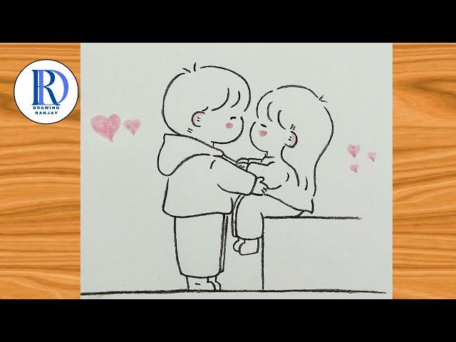 How to draw a couple easy| Couple sketche drawing| Pencil drawing @DrawingRanjay