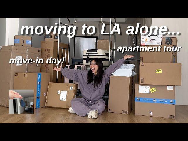 MOVING TO LA ALONE | move-in day, empty apartment tour, furnishing plans