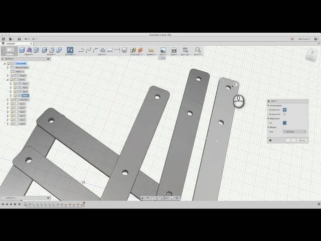 Fusion 360: Making a Pantograph with Joints