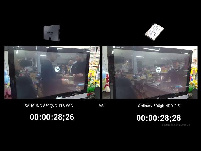 Win10 boot speed test SSD vs HDD - Samsung 860 QVO 1TB