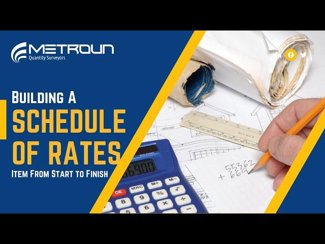 How to Build a Schedule of Rates Item from Scratch (SoR)